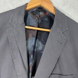Kroon Unstructured Blazer Men 42R Gray Single Breasted Life Luxury Levity Jacket
